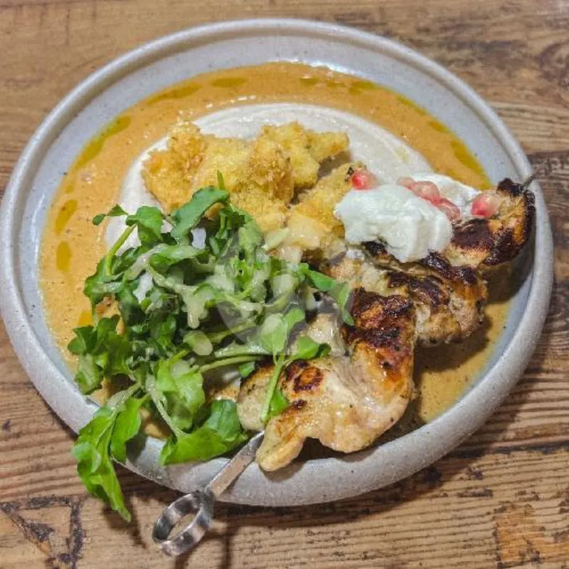 Charred Curry Chicken Skewers